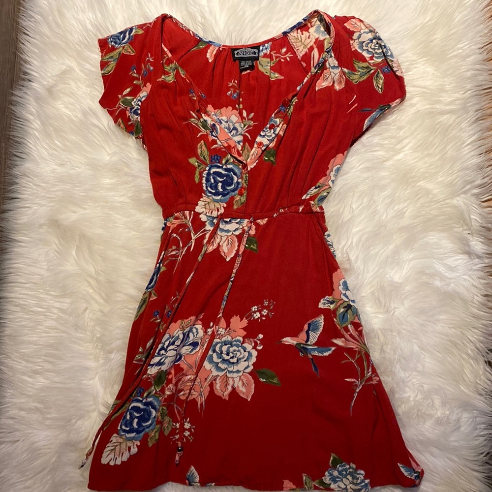 Womens Angie dress size xsmall Red with Floral print
